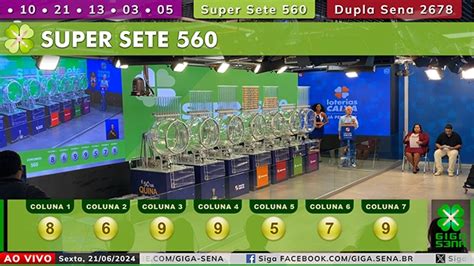 Veja os números do concurso da Super Sete 560 no resultado de .